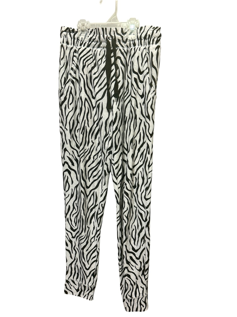 Jaclyn Intimates Zebra Print Yummy Jogger Pajama Sleep Pants Soft Size Small GUC